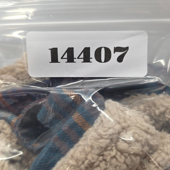 Rustic Ridge Sherpa Lined Flannel Shirt Womens L Blue Plaid Cozy Button Shacket - Picture 16 of 16